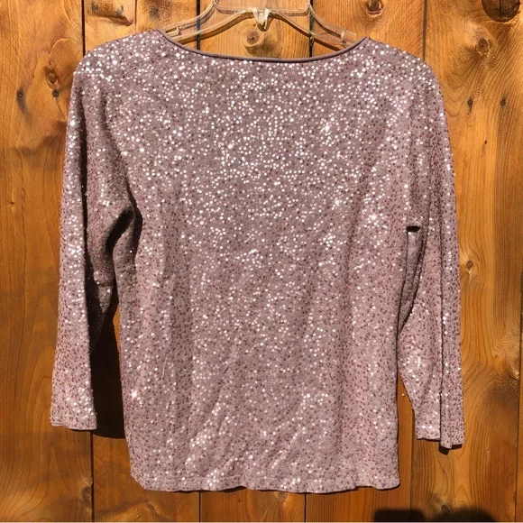 Eileen Fisher Pink Sequins Top - Picture 3 of 3